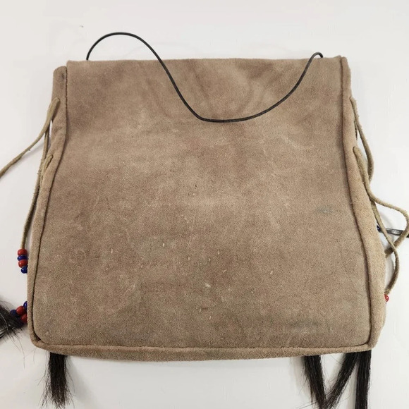 Handmade Leather Beaded  Purse Handbag - Picture 10 of 13